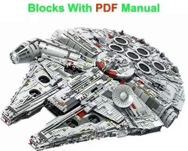 Millennium Ship Falcon Building Blocks Set Toys With PDF Manual tys bbs
