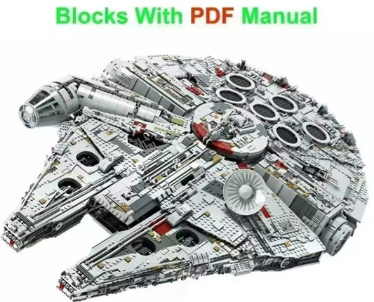 Millennium Ship Falcon Building Blocks Set Toys With PDF Manual tys bbs