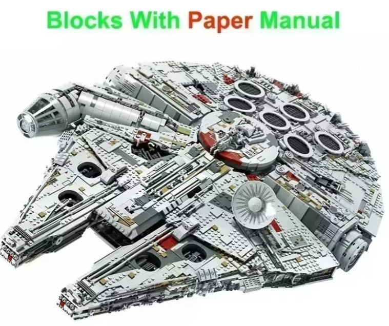 Millennium Ship Falcon Building Blocks Set Toys & Paper Manual tys bbs
