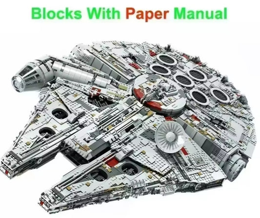 Millennium Ship Falcon Building Blocks Set Toys & Paper Manual tys bbs