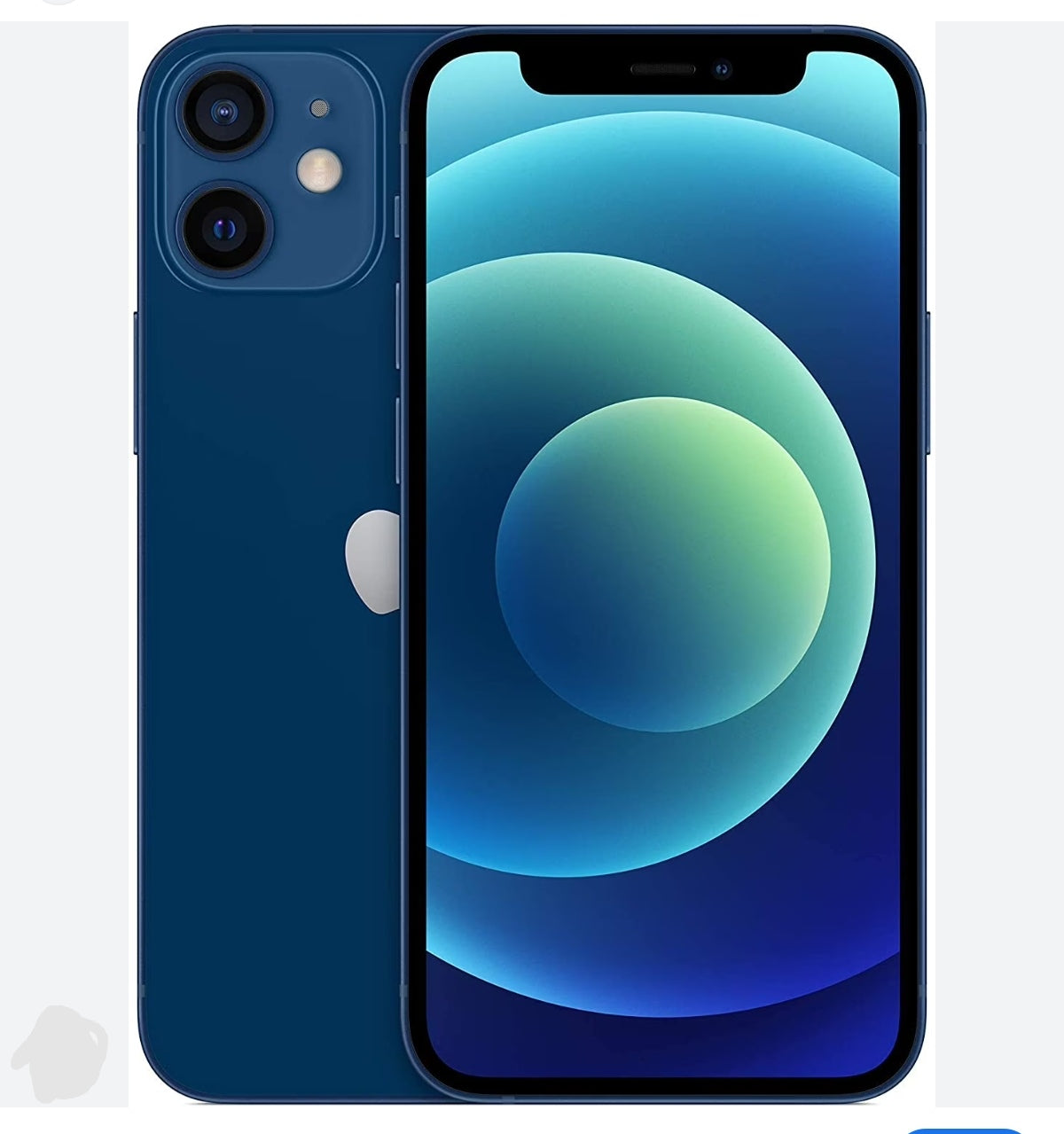 Apple iPhone 12 Mini Smartphone Facial Recognition Function Dust Water & Scratch Resistant HD Screen Super/Fast Charging (128GB ROM) (Bluw) Smartphone smp