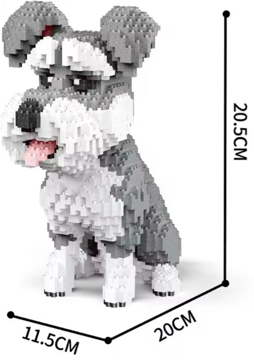 Home Decor Schnauzer Building Blocks Set Toys tys bbs