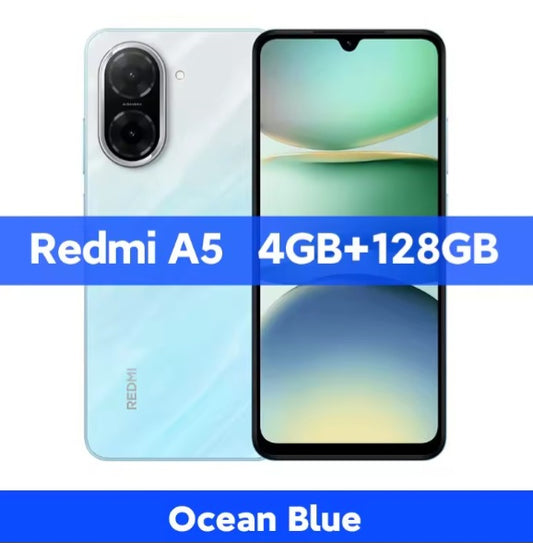 Xiaomi Redmi A5 Global Version Blue Smartphone Facial Recognition & Fingerprint Unlock Function Dust Water & Scratch Resistant HD Screen Super/Fast Charging Smartphone. smp