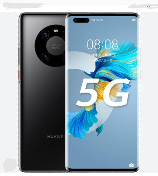 Huawei Mate 40e 5G Smartphone Chinese Version Facial Recognition & Fingerprint Unlock Function Dust Water & Scratch Resistant HD Screen Super/Fast Charging (RAM 8GB+128GB ROM) (Black) Smartphone smp