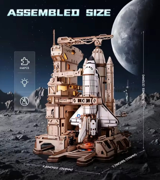 ROKR Space Shuttle Moving Rocket Launch Building Set tys bbs