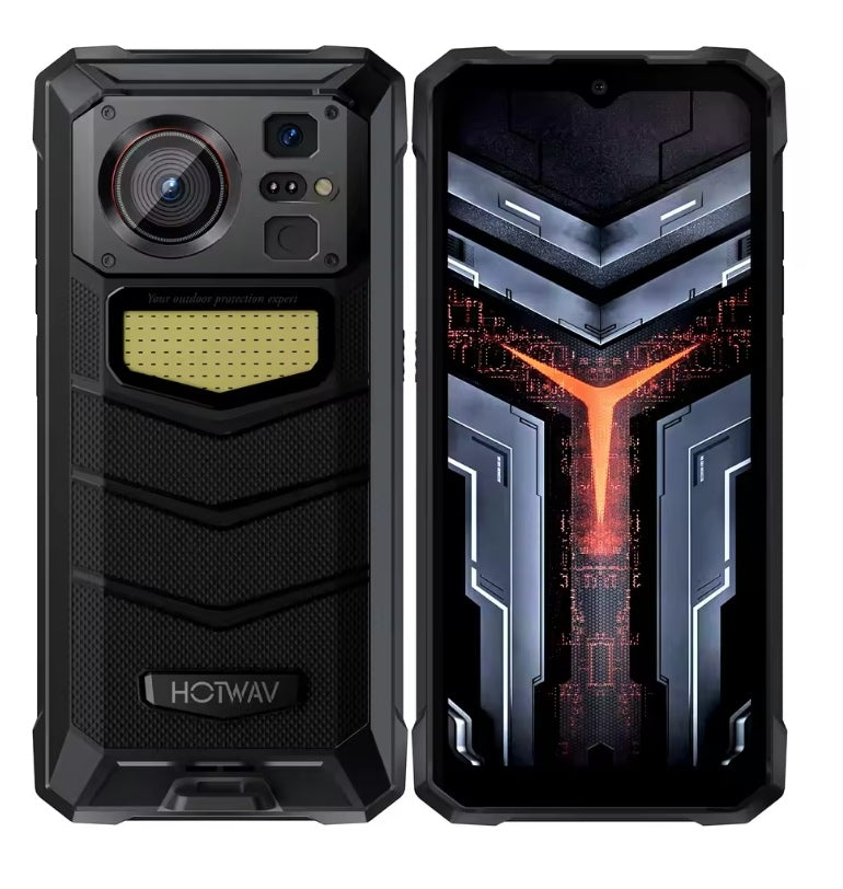 HOTWAV W11 Rugged Waterproof Smartphone Global Version Super/Fast Charging 6.6inch HD Screen (Cosmic Black) Smartphone + FREE US Plug Adapter. smp