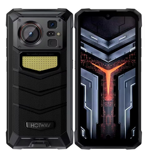 HOTWAV W11 Rugged Waterproof Smartphone Global Version HD 6.6inch Screen Super/Fast Charging (Cosmic Black) Smartphone + FREE Bluetooth Earphones. smp
