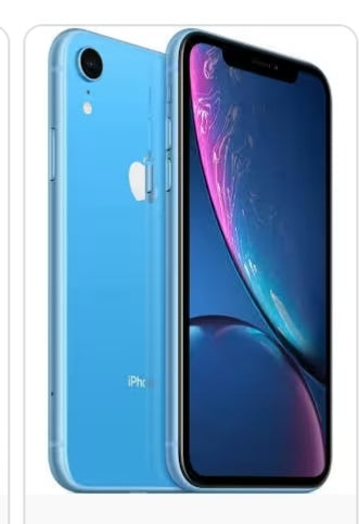 Apple iPhone XR 3G Smartphone Facial Recognition Function Dust Water & Scratch Resistant HD Screen Super/Fast Charging (64GB ROM) (Blue) Smartphone + FREE Earphones. smp