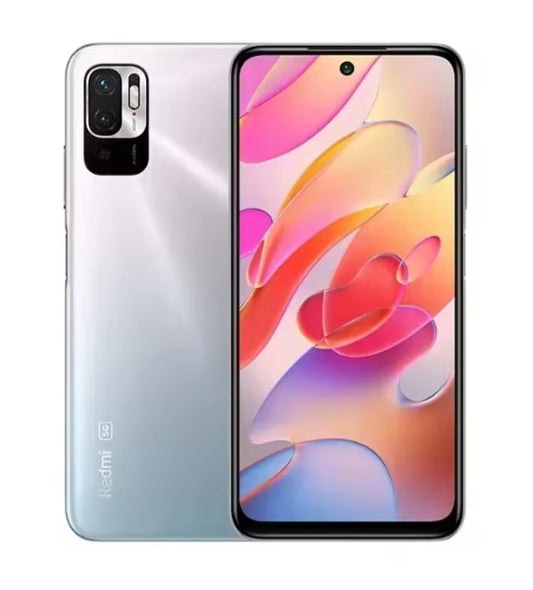 Xiaomi Redmi Note 10 Global Version Silver Smartphone Facial Recognition & Fingerprint Unlock Function Dust Water & Scratch Resistant HD Screen Super/Fast Charging Smartphone (RAM 4GB+128GB ROM) + FREE Gift. smp