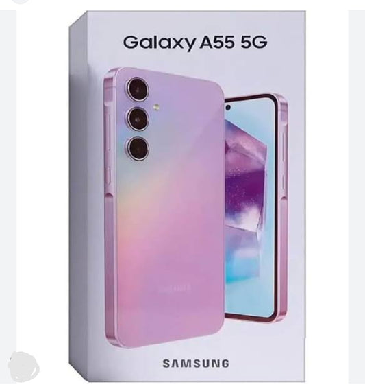 Samsung Galaxy A55 5G US Version Smartphone Facial Recognition & Fingerprint Unlock Function Dust Water & Scratch Resistant HD Screen Super/Fast Charging (128GB Full Set) (Pink) Smartphone smp
