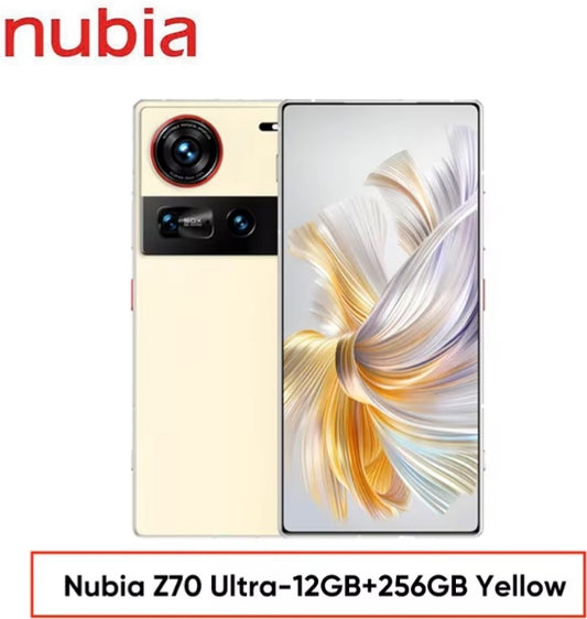 Nubia Z70 Ultra 5G Smartphone Global Version Facial Recognition & Fingerprint Unlock Function Dust Water & Scratch Resistant HD Screen Super/Fast Charging (RAM 12GB+256GB ROM) (Black) Smartphone smp (Copy)