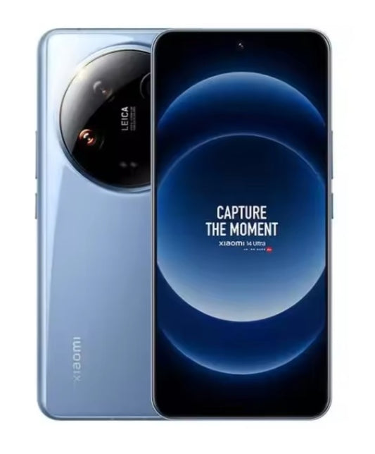 Xiaomi 14 Ultra Global Version Blue Smartphone Facial Recognition & Fingerprint Unlock Function Dust Water & Scratch Resistant HD Screen Super/Fast Charging (RAM 12GB+256GB ROM) Smartphone. smp
