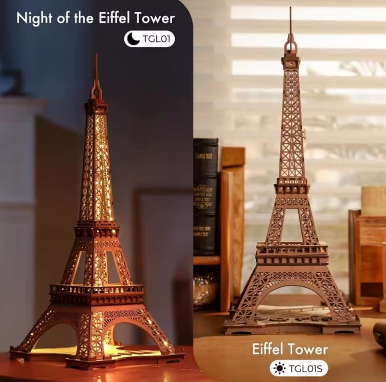 3D Night Mode Eiffel Tower Building Kit tys bbs