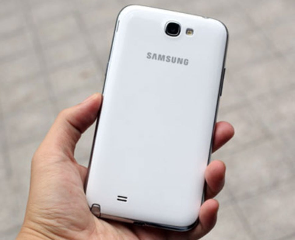 Samsung Galaxy Note 2 Global Version White Smartphone Dust Water & Scratch Resistant HD Screen Super/Fast Charging Smartphone (N7100). smp
