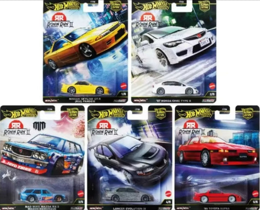 Hot Wheels Premium 2025 Car Culture Ronin Run II 5pcs Set Toy Cars crs tys