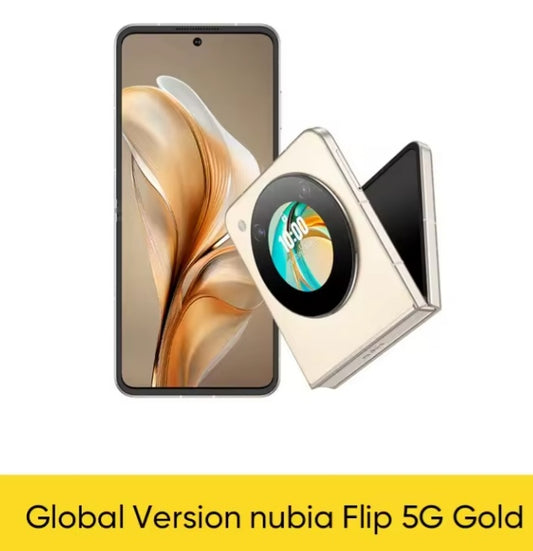 Nubia Flip 5G Snapdragon 7 Gen 1 Global Version Smartphone RAM 12GB+512GB ROM (Gold) Smartphone smp