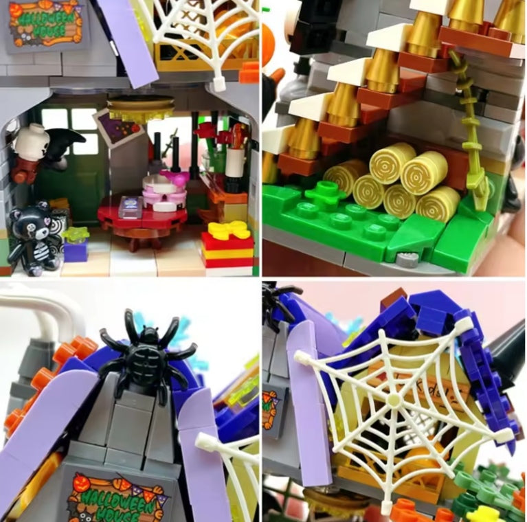 Children's Halloween Haunted House Building Blocks Set Toys (without box) tys bbs