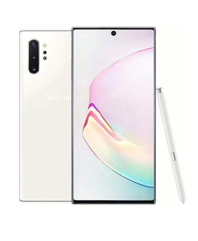 Samsung Galaxy Note 10 Plus 4G US Version Aura White Smartphone Dust Water & Scratch Resistant HD Screen Super/Fast Charging Smartphone. smp
