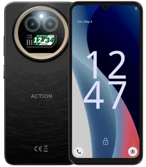 IIIF150 Action A5Pro 6.8inch HD+ Global Version Android 15 8GB RAM 256GB ROM (Midnight Black) Smartphone smp