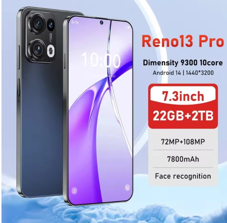 HOT 2025 NEW Reno13 Pro 5G Android Global Version 22GB+2TB (Black) Smartphone smp