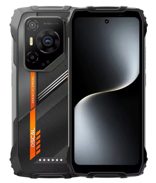 Blackview OSCAL Pilot 3 5G Rugged Android 15 (Black) Smartphone + FREE BT Earphones + FREE US Plug Adapter. smp