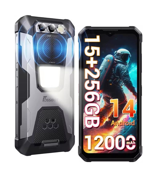 FOSSIBOT F106 Pro Rugged EUR/US Version Smartphone Facial Recognition & Fingerprint Unlock Function Dust Water & Scratch Resistant HD Screen Super/Fast Charging Smartphone smp