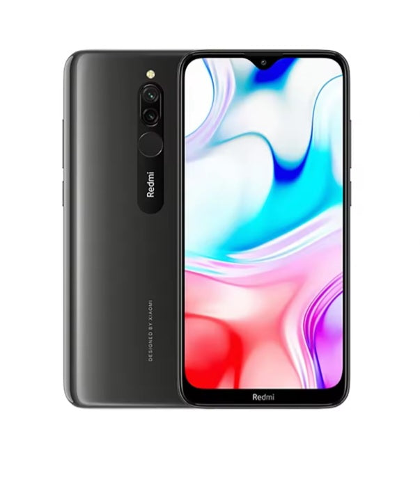 Xiaomi Redmi 8 Global Version Black Smartphone Dust Water & Scratch Resistant HD Screen Super/Fast Charging Smartphone (RAM 3GB+32GB ROM) + FREE Gift. smp