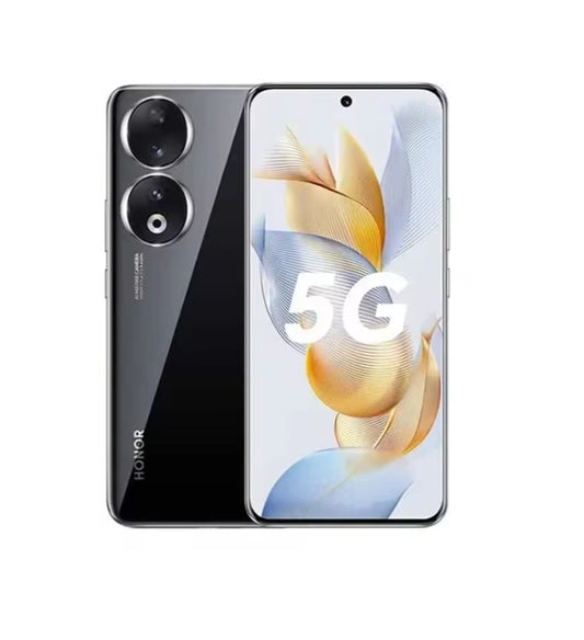 Honor 90 5G Chinese Version Black Smartphone Facial Recognition & Fingerprint Unlock Function Dust Water & Scratch Resistant HD Screen Super/Fast Charging Smartphone (RAM 12GB+256GB ROM) + FREE Headphones smp