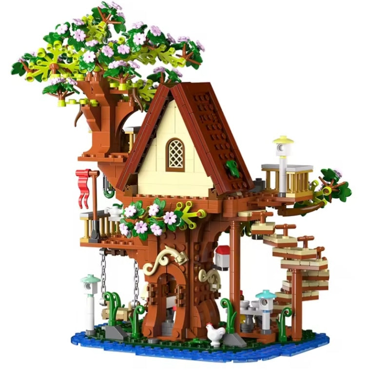 Children's Fantasy Treehouse Building Blocks Set Toys (without box) tys bbs