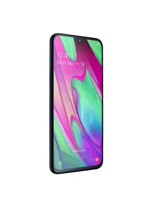 Samsung Galaxy A40 Global Version Black Smartphone Dust Water & Scratch Resistant HD Screen Super/Fast Charging Smartphone. smp