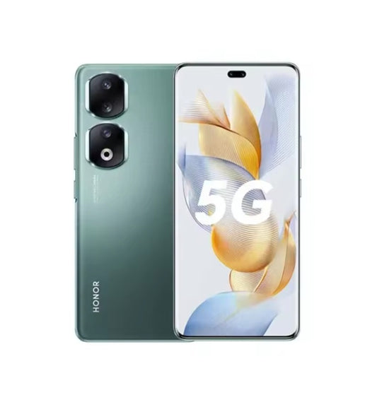 Honor 90 5G Chinese Version Green Smartphone Facial Recognition & Fingerprint Unlock Function Dust Water & Scratch Resistant HD Screen Super/Fast Charging Smartphone (RAM 12GB+256GB ROM) + FREE Headphones smp