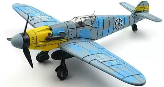 Yellow Blue Military Fighter Aeroplane Building Blocks Set Toys tys bbs