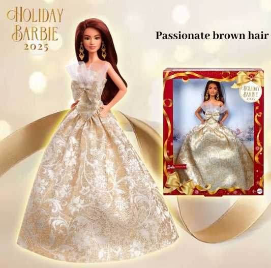 Barbie 2025 Holiday Collection "Passionate Brown Hair" Doll dll tys