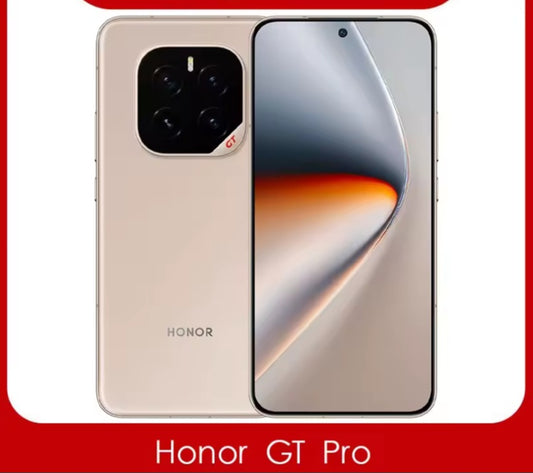 Honor GT Pro 5G Chinese Version Gold Smartphone Facial Recognition & Fingerprint Unlock Function Dust Water & Scratch Resistant HD Screen Super/Fast Charging (RAM 12GB+256GB ROM) + FREE 2pcs Film. smp