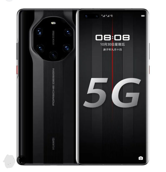 Huawei Mate 40 RS Porsche Design 5G Chinese Version Smartphone Facial Recognition & Fingerprint Unlock Function Dust Water & Scratch Resistant HD Screen Super/Fast Charging (RAM 12GB+256GB ROM) (Black) Smartphone smp
