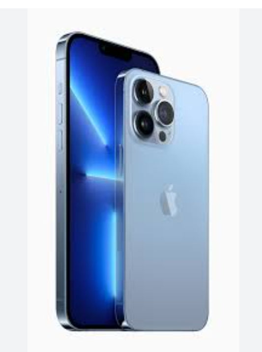 Apple iPhone 13 Pro Smartphone Facial Recognition Function Dust Water & Scratch Resistant HD Screen Super/Fast Charging (13 Pro Simple Set 128GB ROM) (Blue) Smartphone smp
