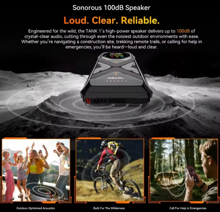 Blackview OSCAL TANK 1: 6.78inch HD Screen 5G Global Version Android 12GB+256 (Orange) Smartphone smp