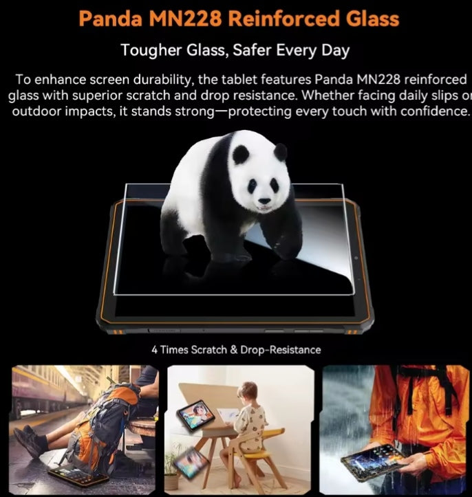 2025 Blackview Active 5 Rugged Android 15 Tablet 8.68inch HD Screen RAM 8GB+512GB ROM (Orange) Tablet tbt