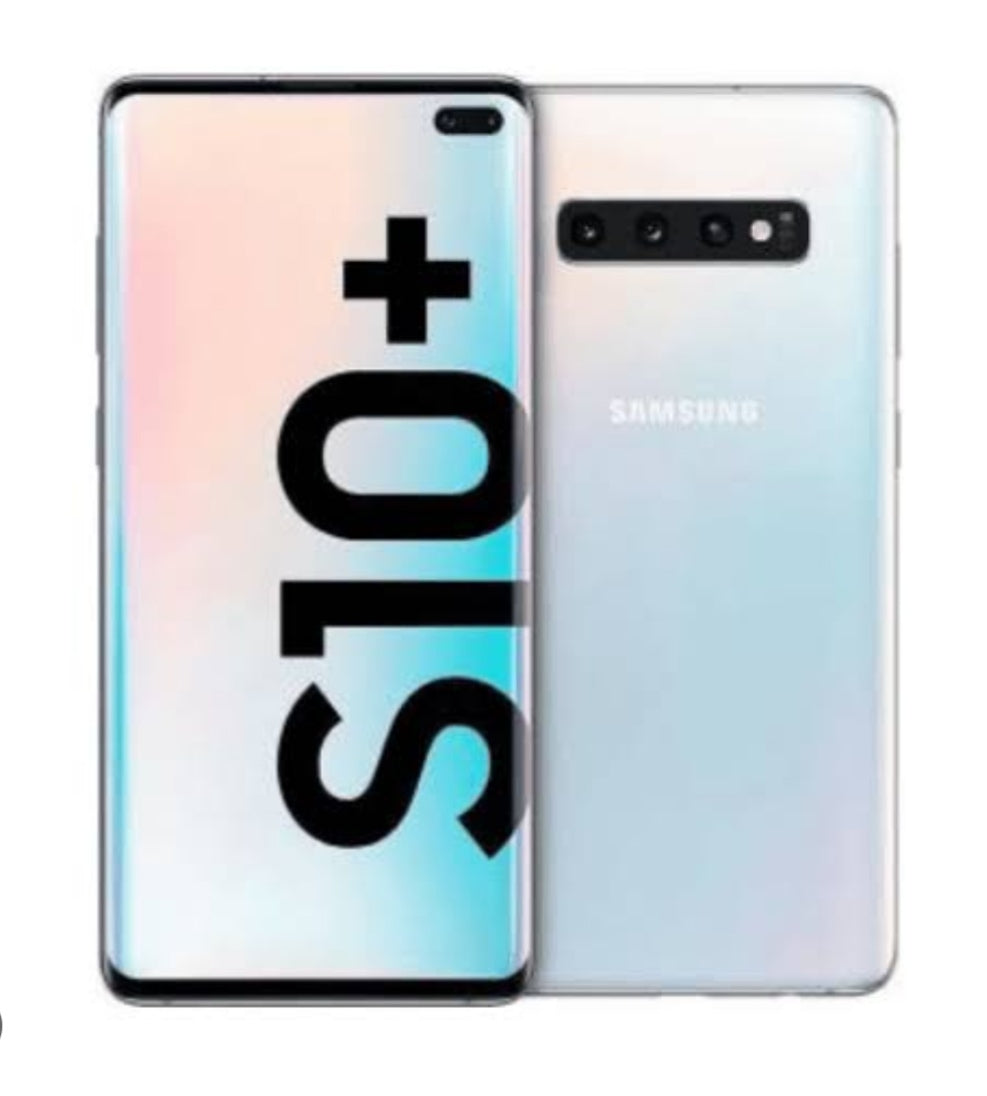 Samsung Galaxy S10 Plus 4G Global Version Smartphone Facial Recognition & Fingerprint Unlock Function Dust Water & Scratch Resistant HD Screen Super/Fast Charging (Prism White) Smartphone smp
