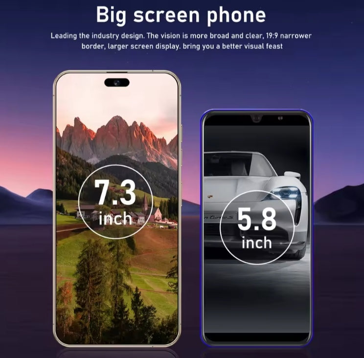 XS 16 Pro+ 22GB+2TB 7.3inch HD 4G 5G Android (White) Smartphone smp