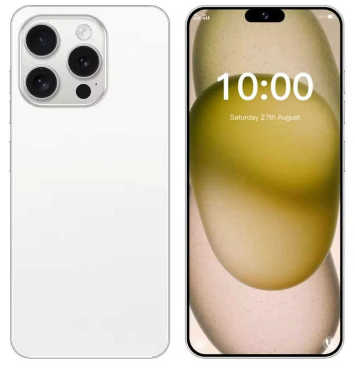 XS16 Pro HOT Pro HOT 2026 High Quality 7.3inch Global Edition Facial Recognition Function Android 22GB+2TB (White) Smartphone smp