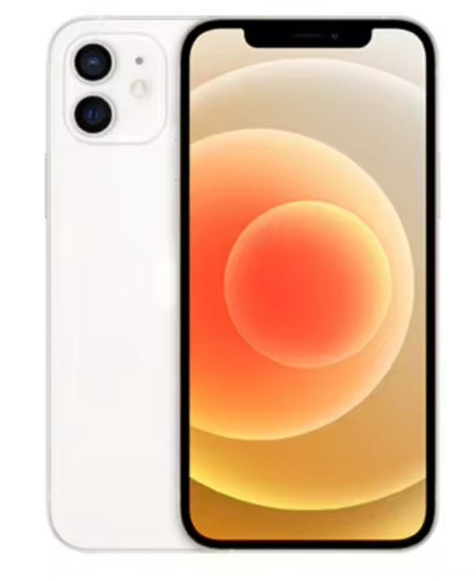 iPhone 12 4GB Smartphone Facial Recognition Function 6.1inch Screen RAM 128GB (White) Smartphone + FREE Phone Case. smp