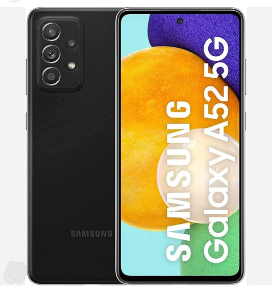 Samsung Galaxy A52 5G US Version Smartphone Facial Recognition & Fingerprint Unlock Function Dust Water & Scratch Resistant HD Screen Super/Fast Charging Black Smartphone smp