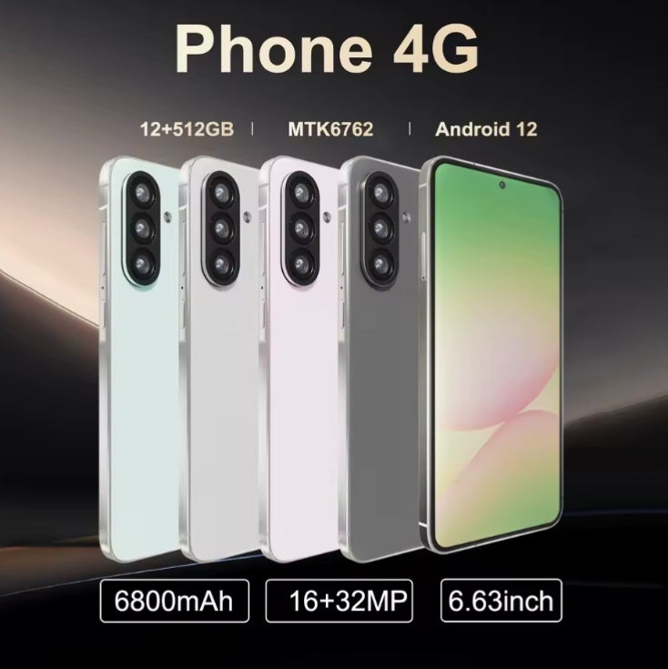 Fuffi A56 4G Android 12 Global Version Facial Recognition Function Smartphone 6.63inch Screen RAM 8GB+256GB ROM (Green) Smartphone smp