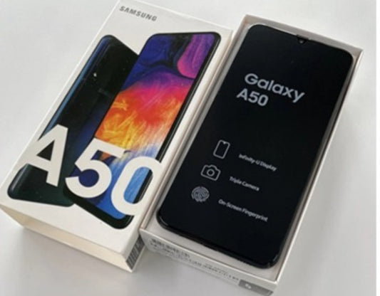 Samsung Galaxy A50 4G Global Version Smartphone Facial Recognition & Fingerprint Unlock Function Dust Water & Scratch Resistant HD Screen Super/Fast Charging (Model: A505F) Black Smartphone smp