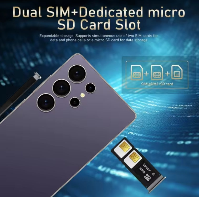 Global Vision S25 Ultra Smartphone 5G Android RAM 8GB ROM 256GB (Gray) Smartphone smp
