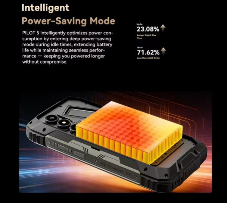 Blackview Pilot 5 Rugged Global Version Smartphone Facial Recognition & Fingerprint Unlock Function Dust Water & Scratch Resistant HD Screen Super/Fast Charging Yellow Smartphone smp