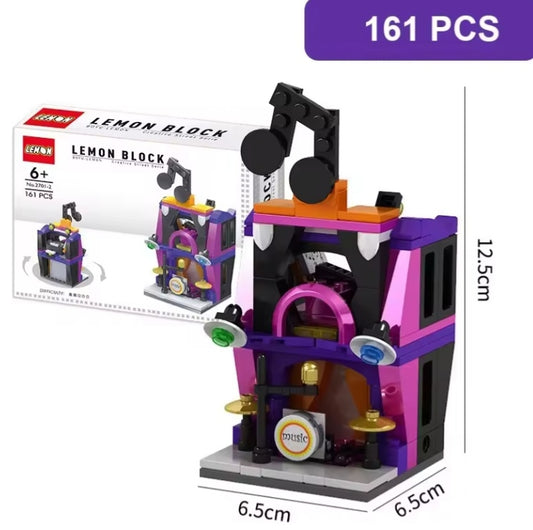 City Street Record Store Building Blocks Set Toys tys bbs