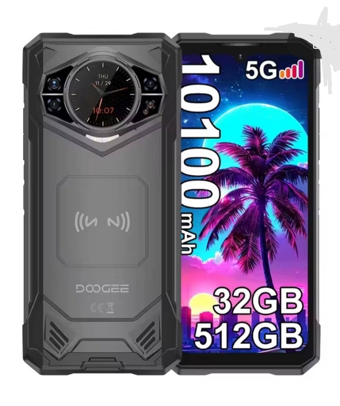 DOOGEE S200 X Rugged Waterproof Smartphone Global Version HD Screen Super/Fast Charging (Black) Smartphone smp