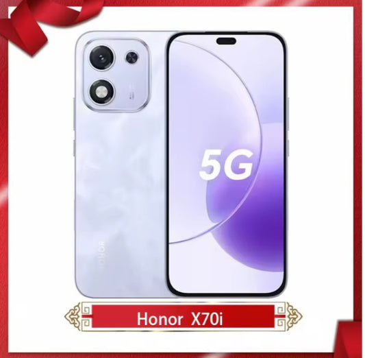 Honor X70i 5G Chinese Version Purple Smartphone Facial Recognition & Fingerprint Unlock Function Dust Water & Scratch Resistant HD Screen Super/Fast Charging (RAM 12GB+256GB ROM) Smartphone + FREE 2pc Film. smp